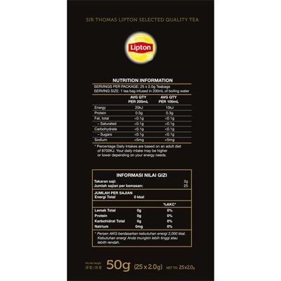 Lipton STL Green Tea Stl 25x2g - Sir Thomas Lipton, varian teh kualitas premium dari Merk teh no 1 didunia, Lipton